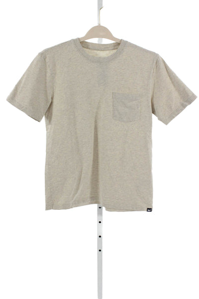Vineyard Vines Women Basic T-Shirt Beige Pima Cotton Short Sleeve Size S