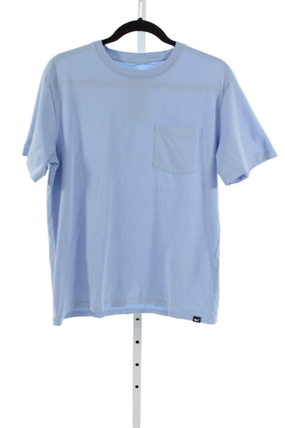 Vineyard Vines Men Blue Cotton Crew Neck Solid T-Shirt Size S
