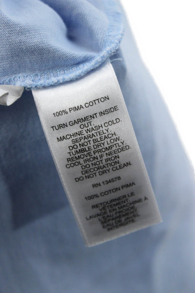 Vineyard Vines Men Blue Cotton Crew Neck Solid T-Shirt Size S