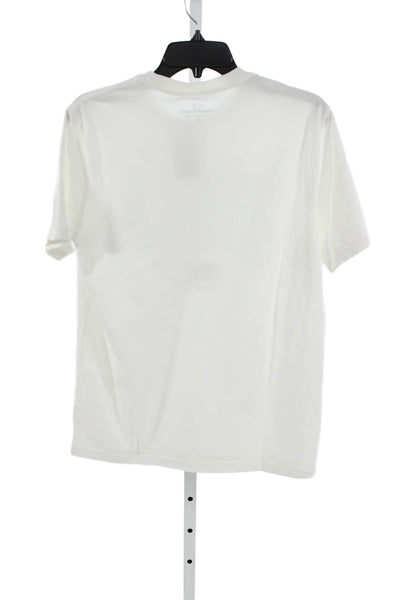 Vineyard Vines Women White Cotton Graphic Crew Neck Short Sleeve Shirt Size S