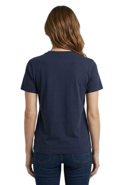 Vineyard Vines Women Short Sleeve Crew Neck Cotton Shirt Solid Blue Size S