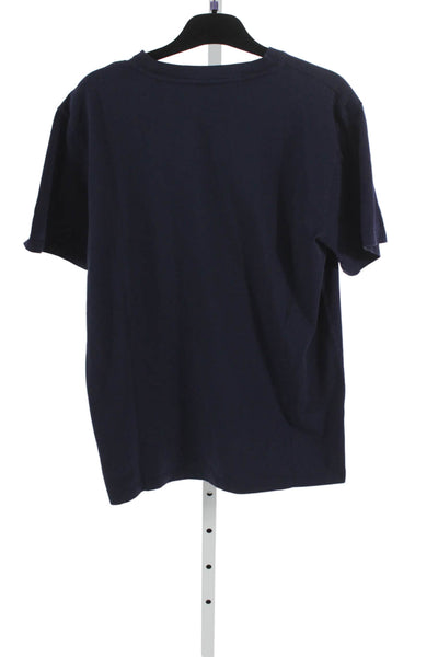 Vineyard Vines Women Short Sleeve Crew Neck Cotton Shirt Solid Blue Size S
