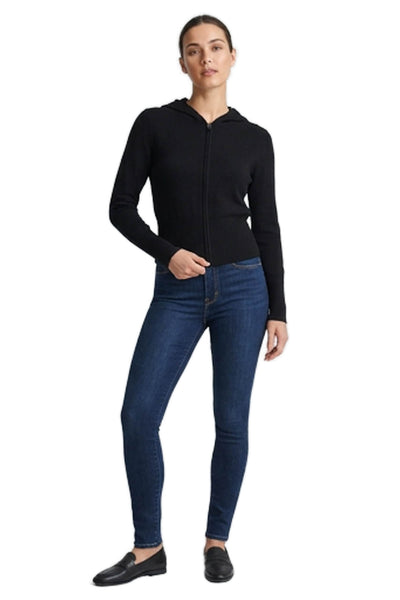 TNA Womens Black Cotton Crew Neck Long Sleeve Sweater Size M