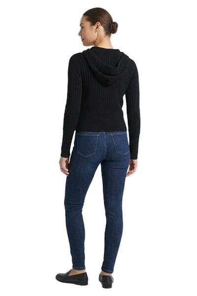 TNA Womens Black Cotton Crew Neck Long Sleeve Sweater Size M