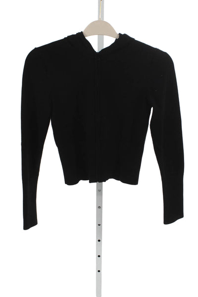 TNA Womens Black Cotton Crew Neck Long Sleeve Sweater Size M