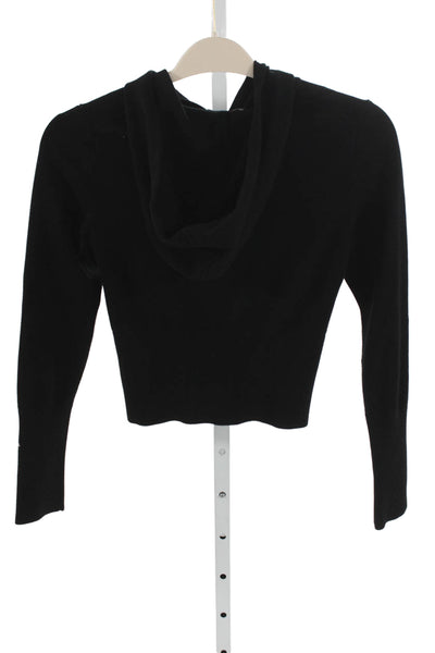 TNA Womens Black Cotton Crew Neck Long Sleeve Sweater Size M