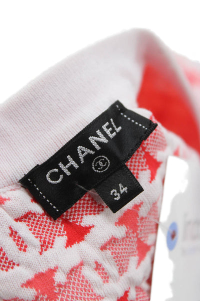 Chanel Womens Cardigan Multicolor Geometric Logo Size 34