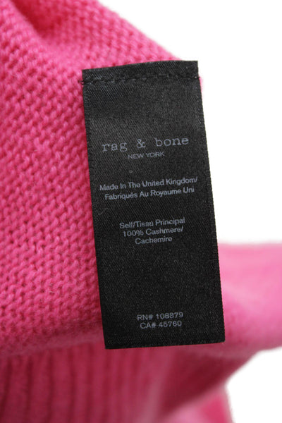 Rag & Bone Women Pink Cashmere Pullover Round Neck Long Sleeve Size 2XS