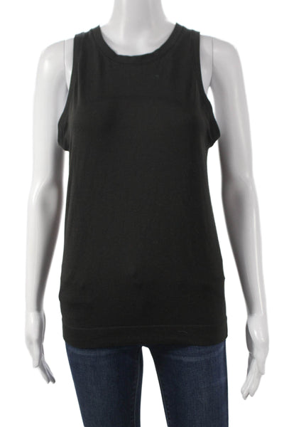 Lululemon Womens Basic Sleeveless Tank Black Polyester Crew Neck Size 4