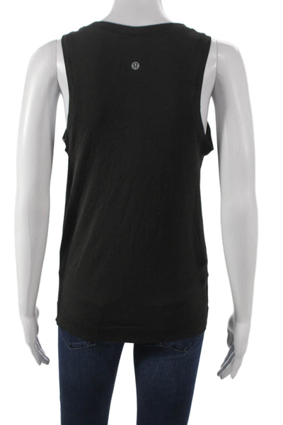 Lululemon Womens Basic Sleeveless Tank Black Polyester Crew Neck Size 4