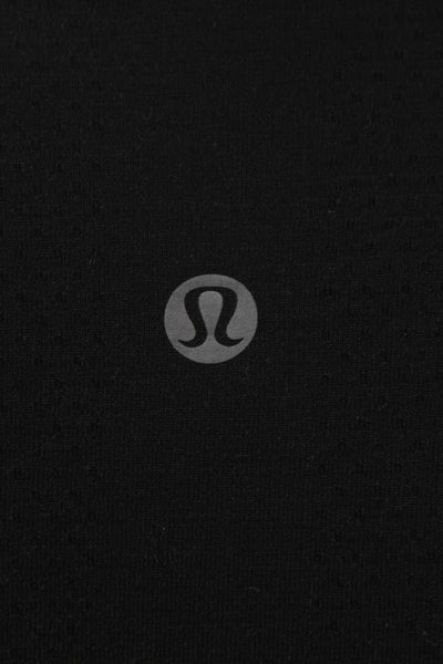 Lululemon Womens Basic Sleeveless Tank Black Polyester Crew Neck Size 4