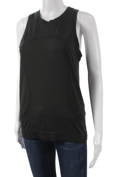 Lululemon Womens Black Basic Tank Polyester Crewneck Sleeveless Size 4