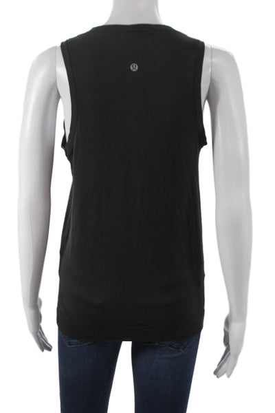 Lululemon Womens Black Basic Tank Polyester Crewneck Sleeveless Size 4