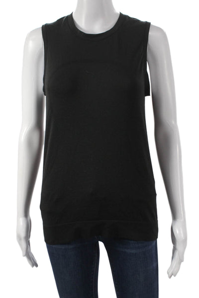Lululemon Womens Black Basic Tank Top Polyester Round Neck Size 4