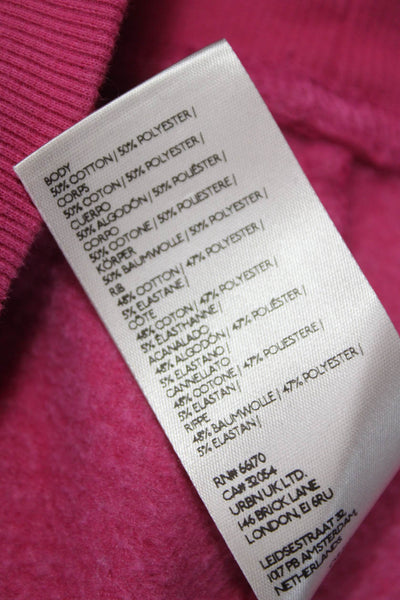 Anthropologie Unisex Pullover Sweatshirt Pink Cotton Long Sleeve Size M