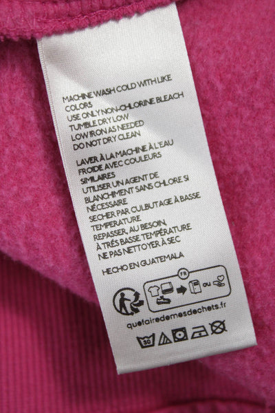 Anthropologie Unisex Pullover Sweatshirt Pink Cotton Long Sleeve Size M