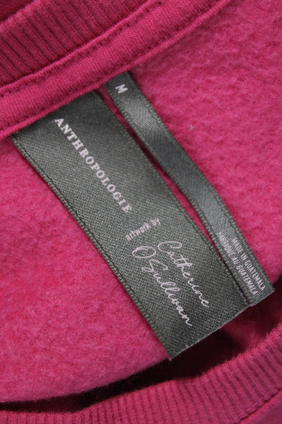 Anthropologie Unisex Pullover Sweatshirt Pink Cotton Long Sleeve Size M