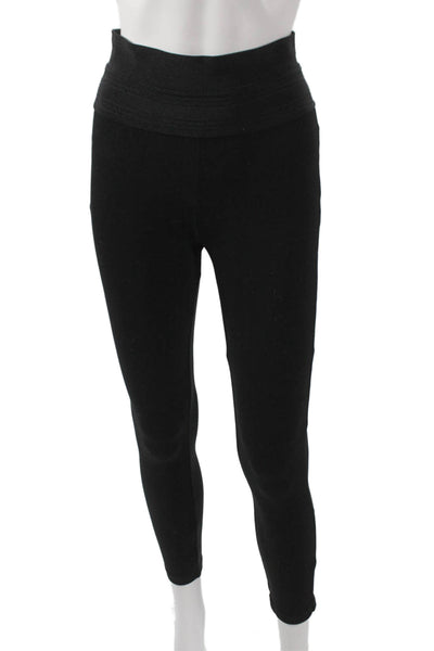 Zara Womens Leggings Black Chevron 88% Polyester Size S