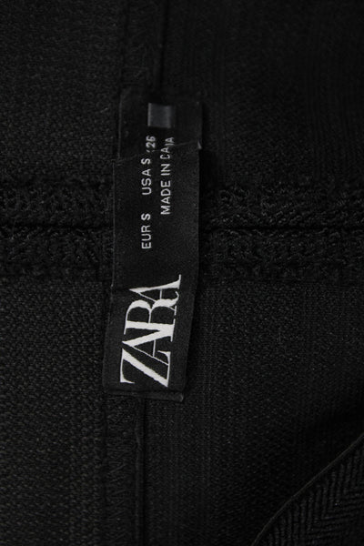 Zara Womens Leggings Black Chevron 88% Polyester Size S