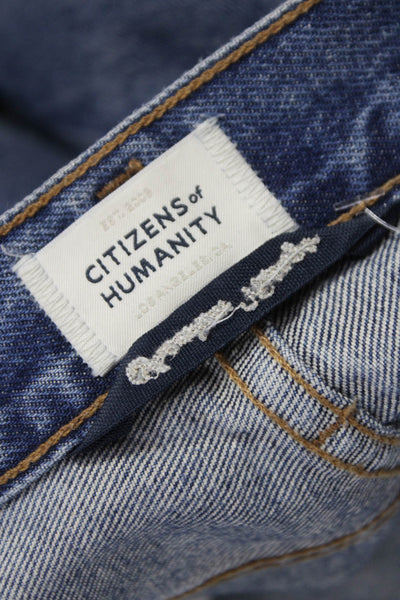 Citizens of Humanity Womens Blue High Rise Tapered Jeans Size 26