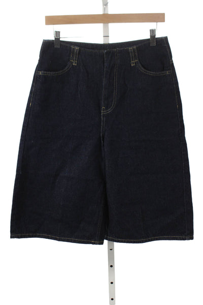 MNG Womens Denim Culotte Blue Button Size 4
