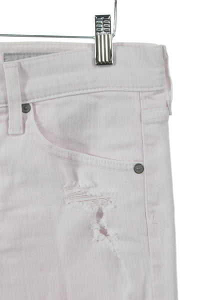 AG-ED Denim Women Skinny Jeans Pink Cotton Low Rise Size 26