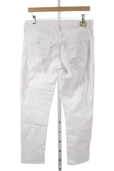 AG-ED Denim Women Skinny Jeans Pink Cotton Low Rise Size 26