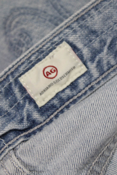 Adriano Goldschmied Women Boyfriend Shorts Blue Cotton Button Size 27