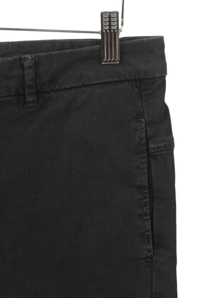 Nili Lotan Womens Chino Pants Black Cotton Zip Size 2