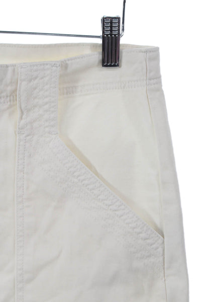 Frame Womens Cargo Pants White Low Rise Size 27