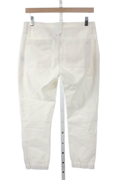 Frame Womens Cargo Pants White Low Rise Size 27