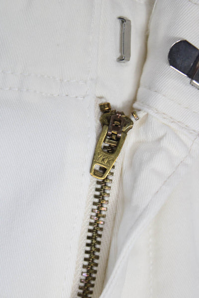 Frame Womens Cargo Pants White Low Rise Size 27