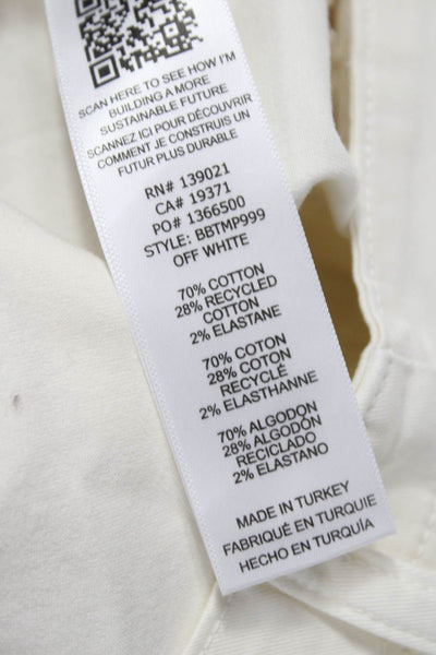 Frame Womens Cargo Pants White Low Rise Size 27