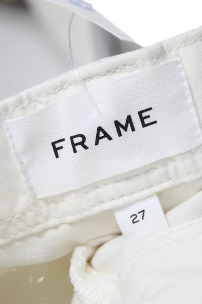 Frame Womens Cargo Pants White Low Rise Size 27