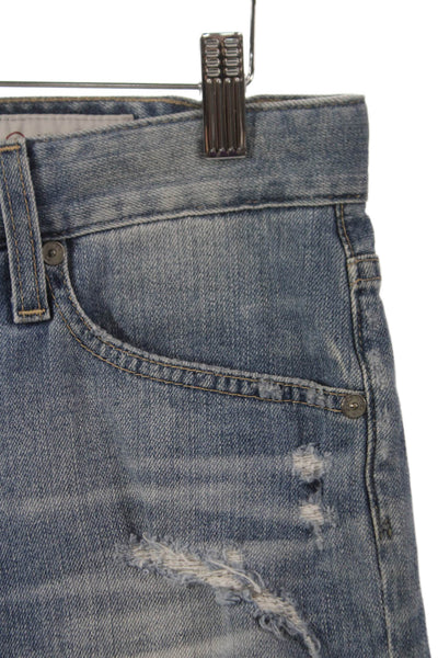 AG-ED Denim Womens Cut-Off Blue Button Cotton Shorts Size 26