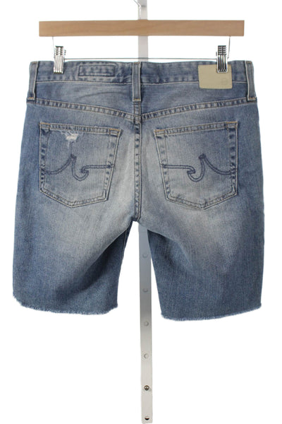 AG-ED Denim Womens Cut-Off Blue Button Cotton Shorts Size 26