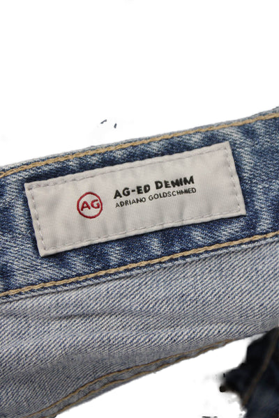 AG-ED Denim Womens Cut-Off Blue Button Cotton Shorts Size 26