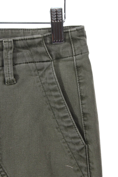 Paige Womens Green Cotton Low Rise Jogger Pants Inseam 25 Size 26
