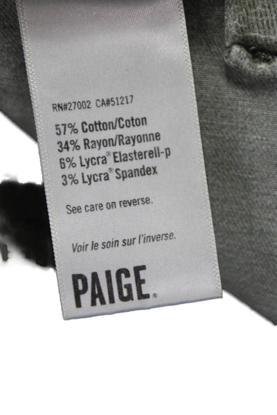 Paige Womens Green Cotton Low Rise Jogger Pants Inseam 25 Size 26