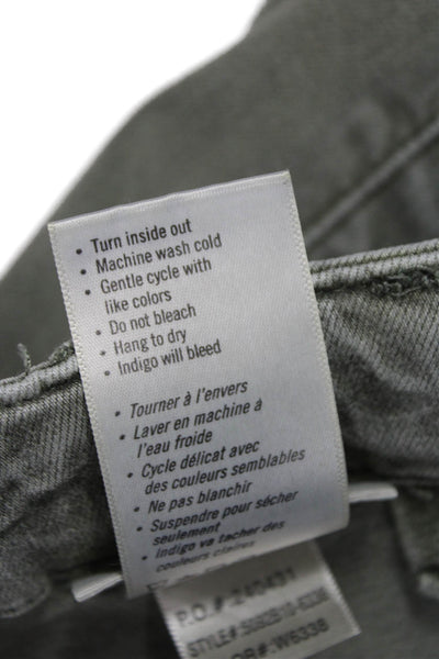 Paige Womens Green Cotton Low Rise Jogger Pants Inseam 25 Size 26
