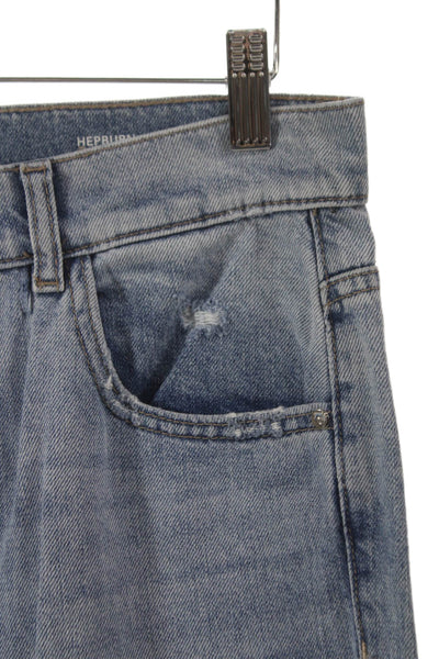 DL1961 Womens Wide Leg Jeans Blue High Rise Button 100% Cotton Size 27