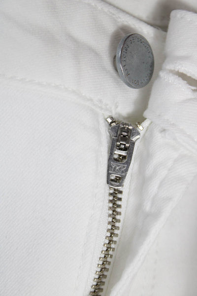 Articles of Society Womens Skinny Jeans White Button Low Rise Size 27