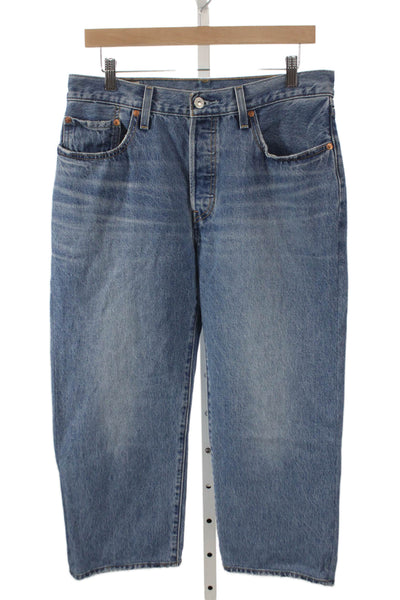Levi Strauss & Co Unisex Adults Straight Jeans Blue Button Size 30