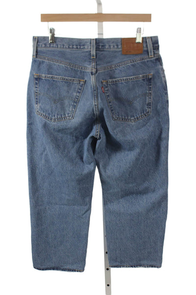 Levi Strauss & Co Unisex Adults Straight Jeans Blue Button Size 30