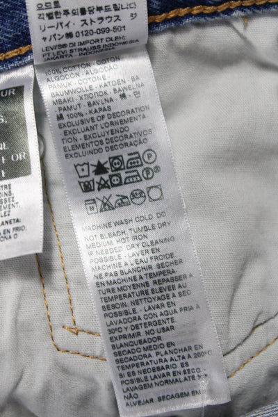 Levi Strauss & Co Unisex Adults Straight Jeans Blue Button Size 30