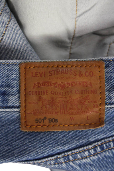 Levi Strauss & Co Unisex Adults Straight Jeans Blue Button Size 30