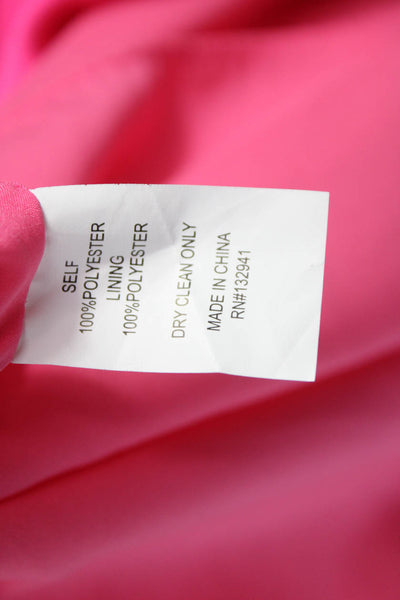 Amanda Uprichard Women Pink Halter Sleeveless Blouse Hook & Eye Size S