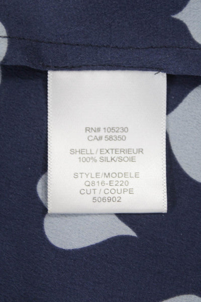 Equipment Femme Womens Basic Silk Sleeveless Blouse Blue Size S