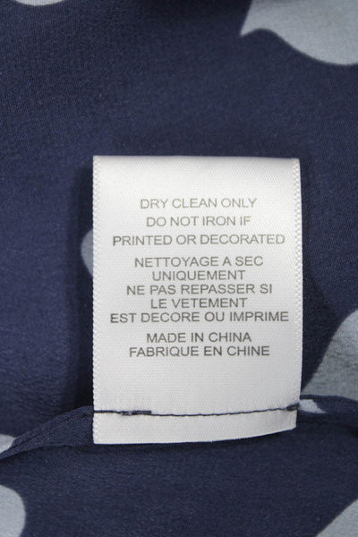Equipment Femme Womens Basic Silk Sleeveless Blouse Blue Size S