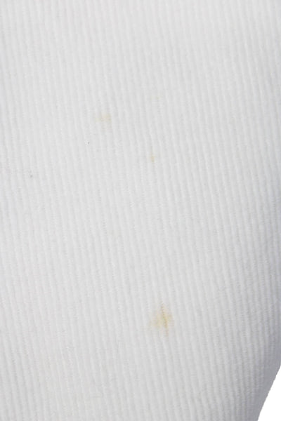 J Crew Womens White Straight Pants Cotton Blend Low Rise Size 26